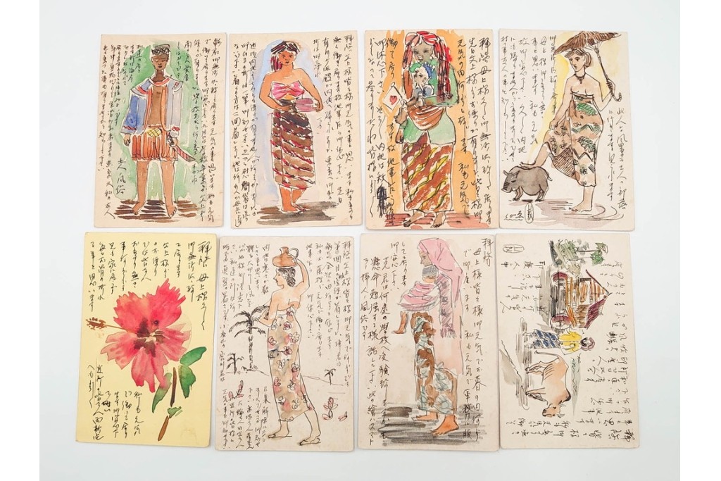 軍事郵便　郵便往復はがき(往信)　スマトラ・ビルマ・マライ・マレーなどの派遣先から送られたエンタイア88点セット　(R-087279)