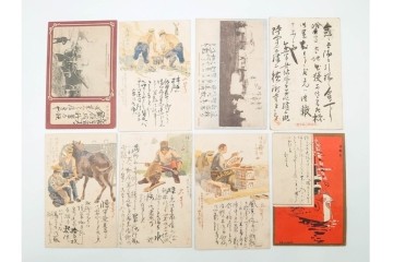 軍事郵便　野戦局　櫛型印・消印　絵葉書を含む　家族や知人に宛てたエンタイア142点セット　(R-087286)