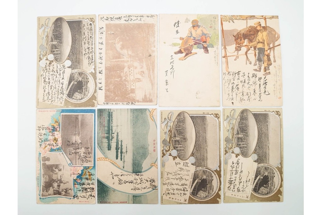 軍事郵便　野戦局　櫛型印・消印　絵葉書を含む　家族や知人に宛てたエンタイア142点セット　(R-087286)