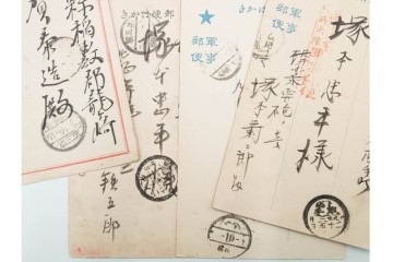 軍事郵便　野戦局　櫛型印・消印　絵葉書を含む　家族や知人に宛てたエンタイア142点セット　(R-087286)