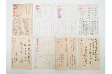 軍事郵便　野戦局　櫛型印・消印　絵葉書を含む　家族や知人に宛てたエンタイア142点セット　(R-087286)