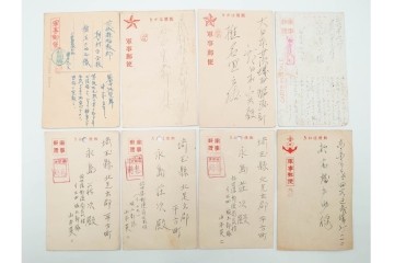 軍事郵便　野戦局　櫛型印・消印　絵葉書を含む　家族や知人に宛てたエンタイア142点セット　(R-087286)