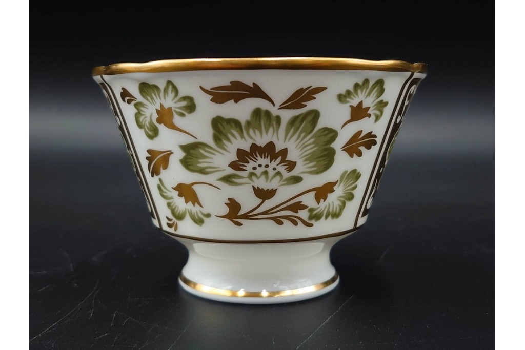 ROYAL CROWN DERBY(ロイヤルクラウンダービー)/グリーンダービーパネル　Richard Ginori(リチャードジノリ)/ジオ・ポンティ　カップ&ソーサー2点セット　(R-087287)