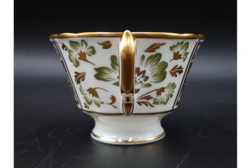 ROYAL CROWN DERBY(ロイヤルクラウンダービー)/グリーンダービーパネル　Richard Ginori(リチャードジノリ)/ジオ・ポンティ　カップ&ソーサー2点セット　(R-087287)