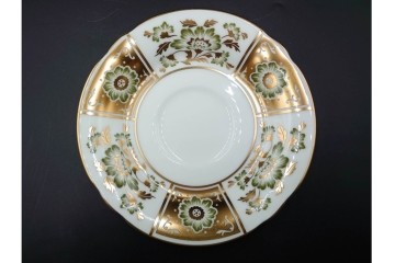 ROYAL CROWN DERBY(ロイヤルクラウンダービー)/グリーンダービーパネル　Richard Ginori(リチャードジノリ)/ジオ・ポンティ　カップ&ソーサー2点セット　(R-087287)