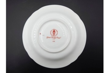ROYAL CROWN DERBY(ロイヤルクラウンダービー)/グリーンダービーパネル　Richard Ginori(リチャードジノリ)/ジオ・ポンティ　カップ&ソーサー2点セット　(R-087287)
