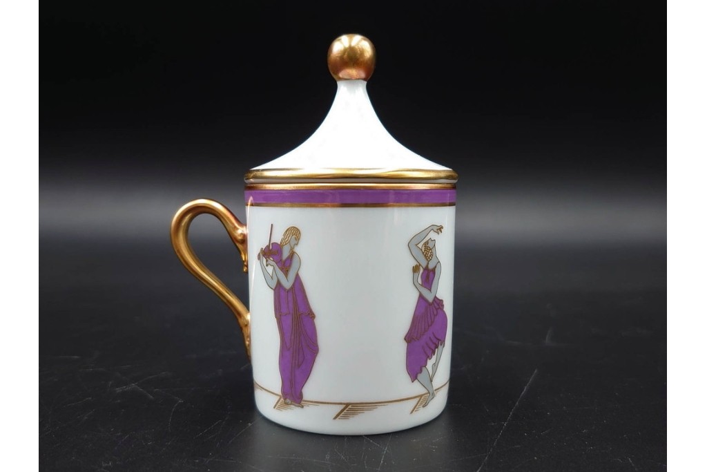 ROYAL CROWN DERBY(ロイヤルクラウンダービー)/グリーンダービーパネル　Richard Ginori(リチャードジノリ)/ジオ・ポンティ　カップ&ソーサー2点セット　(R-087287)