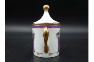 ROYAL CROWN DERBY(ロイヤルクラウンダービー)/グリーンダービーパネル　Richard Ginori(リチャードジノリ)/ジオ・ポンティ　カップ&ソーサー2点セット　(R-087287)