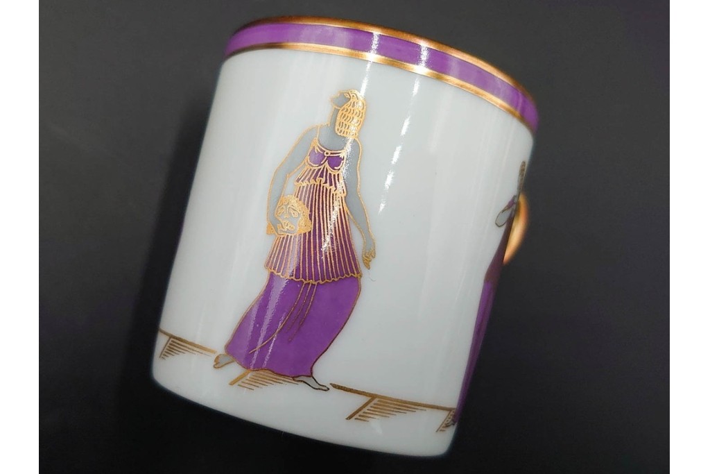 ROYAL CROWN DERBY(ロイヤルクラウンダービー)/グリーンダービーパネル　Richard Ginori(リチャードジノリ)/ジオ・ポンティ　カップ&ソーサー2点セット　(R-087287)