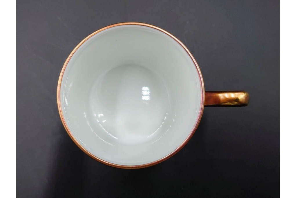 ROYAL CROWN DERBY(ロイヤルクラウンダービー)/グリーンダービーパネル　Richard Ginori(リチャードジノリ)/ジオ・ポンティ　カップ&ソーサー2点セット　(R-087287)