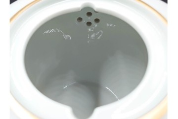 ドイツ製　Meissen(マイセン)　ベーシックフラワー　気品漂う二つ花がデザインされたティーポット　(R-087290)