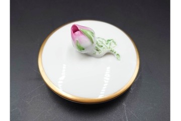 ドイツ製　Meissen(マイセン)　ベーシックフラワー　気品漂う二つ花がデザインされたティーポット　(R-087290)