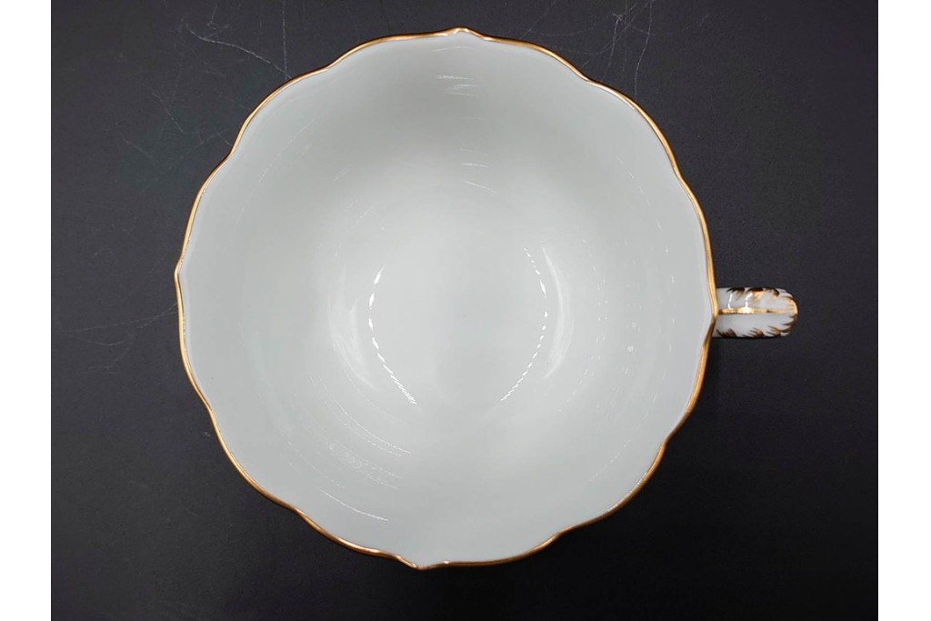 ドイツ製　Meissen(マイセン)　ベーシックフラワー　二つ花デザイン　気品漂うトリオ2客セット　(R-087292)