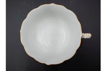 ドイツ製　Meissen(マイセン)　ベーシックフラワー　二つ花デザイン　気品漂うトリオ2客セット　(R-087292)