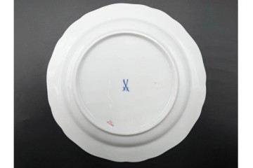 ドイツ製　Meissen(マイセン)　ベーシックフラワー　二つ花デザイン　気品漂うトリオ2客セット　(R-087292)