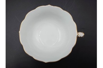 ドイツ製　Meissen(マイセン)　ベーシックフラワー　二つ花デザイン　気品漂うトリオ2客セット　(R-087292)