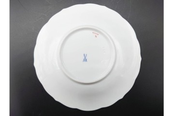 ドイツ製　Meissen(マイセン)　ベーシックフラワー　二つ花デザイン　気品漂うトリオ2客セット　(R-087292)