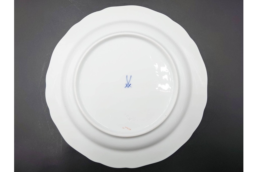 ドイツ製　Meissen(マイセン)　ベーシックフラワー　二つ花デザイン　気品漂うトリオ2客セット　(R-087292)