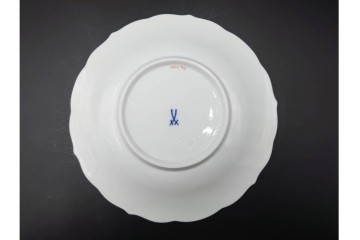 ドイツ製　Meissen(マイセン)　ベーシックフラワー　二つ花デザイン　気品漂うトリオ2客セット　(R-087293)