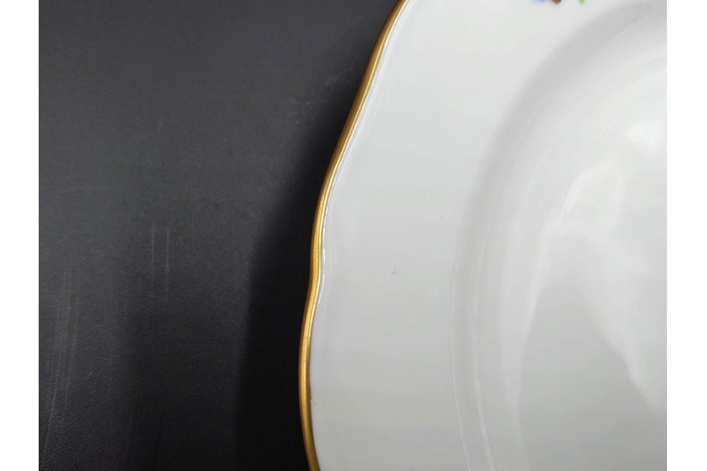 ドイツ製　Meissen(マイセン)　ベーシックフラワー　二つ花デザイン　気品漂うトリオ2客セット　(R-087293)