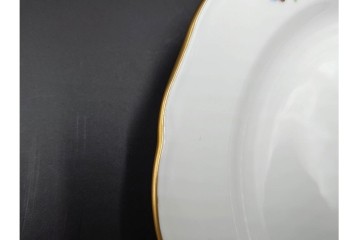 ドイツ製　Meissen(マイセン)　ベーシックフラワー　二つ花デザイン　気品漂うトリオ2客セット　(R-087293)