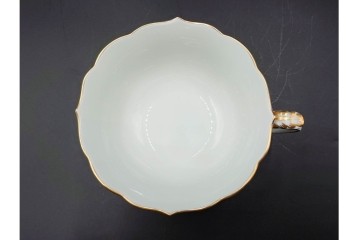 ドイツ製　Meissen(マイセン)　ベーシックフラワー　二つ花デザイン　気品漂うトリオ2客セット　(R-087293)