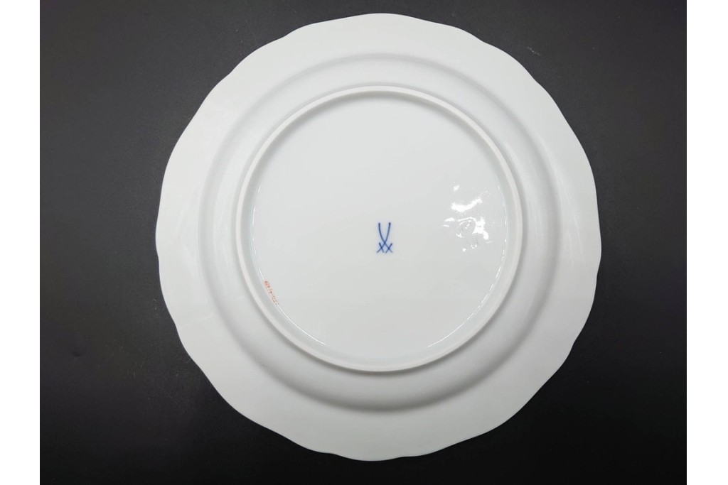 ドイツ製　Meissen(マイセン)　ベーシックフラワー　二つ花デザイン　気品漂うトリオ2客セット　(R-087293)