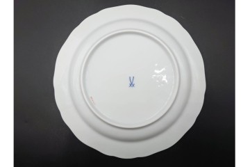 ドイツ製　Meissen(マイセン)　ベーシックフラワー　二つ花デザイン　気品漂うトリオ2客セット　(R-087293)