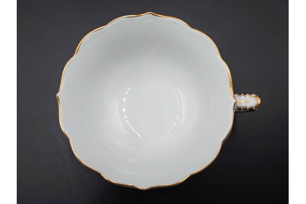 ドイツ製　Meissen(マイセン)　ベーシックフラワー　二つ花デザイン　気品漂うトリオ2客セット　(R-087294)