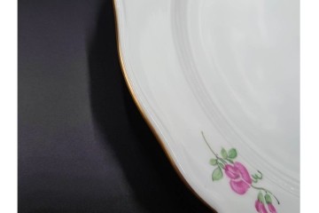 ドイツ製　Meissen(マイセン)　ベーシックフラワー　二つ花デザイン　気品漂うトリオ2客セット　(R-087294)