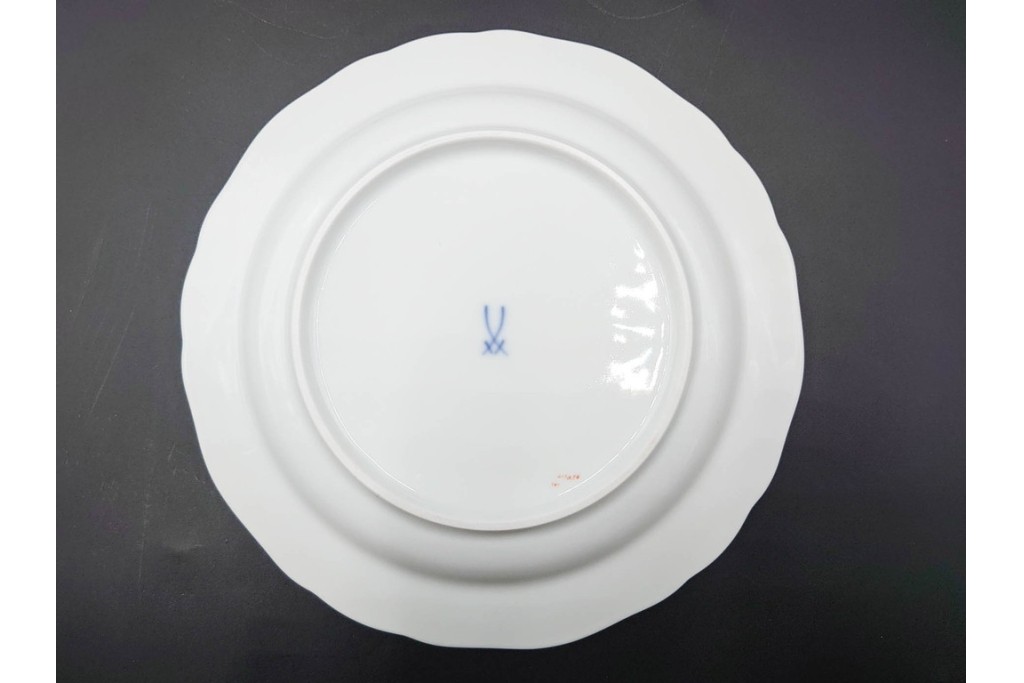 ドイツ製　Meissen(マイセン)　ベーシックフラワー　二つ花デザイン　気品漂うトリオ2客セット　(R-087294)