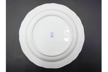 ドイツ製　Meissen(マイセン)　ベーシックフラワー　二つ花デザイン　気品漂うトリオ2客セット　(R-087294)