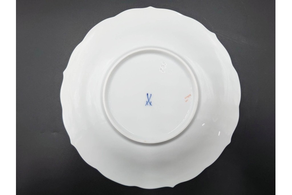 ドイツ製　Meissen(マイセン)　ベーシックフラワー　二つ花デザイン　気品漂うトリオ2客セット　(R-087294)