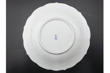 ドイツ製　Meissen(マイセン)　ベーシックフラワー　二つ花デザイン　気品漂うトリオ2客セット　(R-087294)