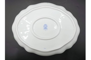 ハンガリー製　HEREND(ヘレンド)　ティーカップ&ソーサー(インドの華)・オーバルディッシュ(アポニー・グリーン)のセット　定価(2点合計)約9万4千円　(R-087295)