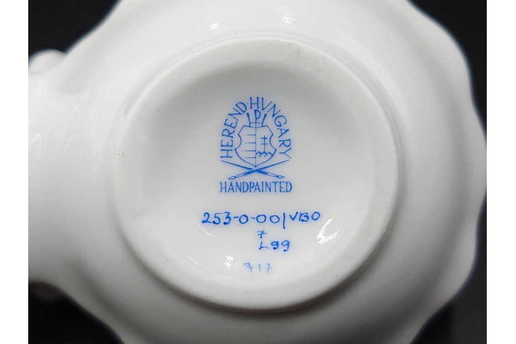 ハンガリー製　HEREND(ヘレンド)　オープンシュガー2点(フルーツアラカルト、ウィーンの薔薇)　ジャム・マーマレード(ヴィクトリア・ブーケ)　洋食器3点セット　(R-087296)