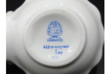 ハンガリー製　HEREND(ヘレンド)　オープンシュガー2点(フルーツアラカルト、ウィーンの薔薇)　ジャム・マーマレード(ヴィクトリア・ブーケ)　洋食器3点セット　(R-087296)