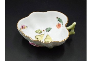 ハンガリー製　HEREND(ヘレンド)　オープンシュガー2点(フルーツアラカルト、ウィーンの薔薇)　ジャム・マーマレード(ヴィクトリア・ブーケ)　洋食器3点セット　(R-087296)