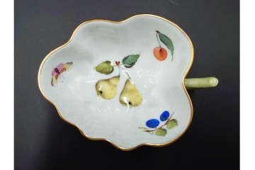 ハンガリー製　HEREND(ヘレンド)　オープンシュガー2点(フルーツアラカルト、ウィーンの薔薇)　ジャム・マーマレード(ヴィクトリア・ブーケ)　洋食器3点セット　(R-087296)