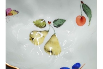 ハンガリー製　HEREND(ヘレンド)　オープンシュガー2点(フルーツアラカルト、ウィーンの薔薇)　ジャム・マーマレード(ヴィクトリア・ブーケ)　洋食器3点セット　(R-087296)