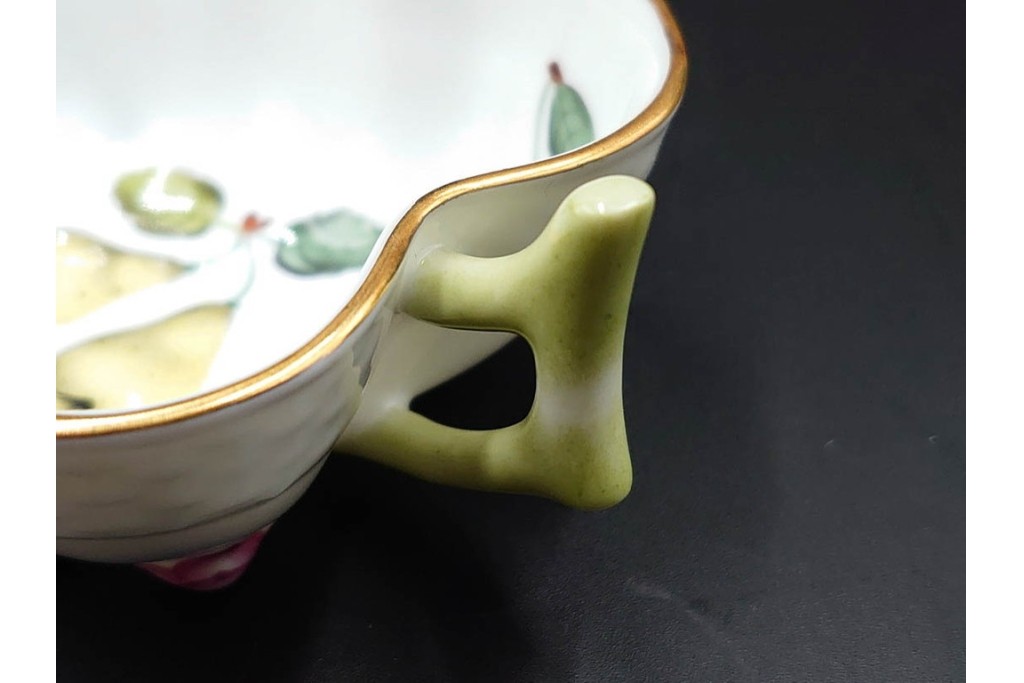 ハンガリー製　HEREND(ヘレンド)　オープンシュガー2点(フルーツアラカルト、ウィーンの薔薇)　ジャム・マーマレード(ヴィクトリア・ブーケ)　洋食器3点セット　(R-087296)