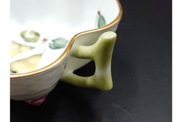 ハンガリー製　HEREND(ヘレンド)　オープンシュガー2点(フルーツアラカルト、ウィーンの薔薇)　ジャム・マーマレード(ヴィクトリア・ブーケ)　洋食器3点セット　(R-087296)