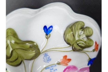 ハンガリー製　HEREND(ヘレンド)　オープンシュガー2点(フルーツアラカルト、ウィーンの薔薇)　ジャム・マーマレード(ヴィクトリア・ブーケ)　洋食器3点セット　(R-087296)