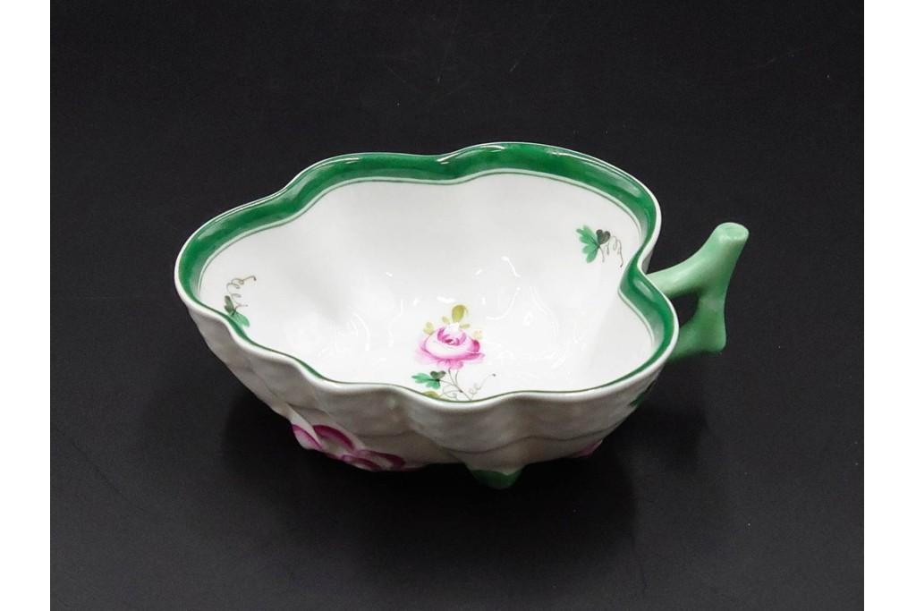 ハンガリー製　HEREND(ヘレンド)　オープンシュガー2点(フルーツアラカルト、ウィーンの薔薇)　ジャム・マーマレード(ヴィクトリア・ブーケ)　洋食器3点セット　(R-087296)