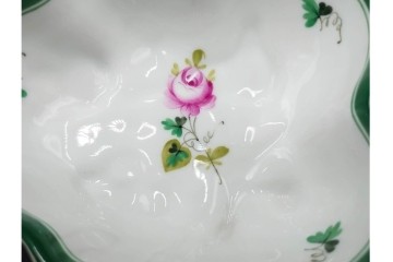 ハンガリー製　HEREND(ヘレンド)　オープンシュガー2点(フルーツアラカルト、ウィーンの薔薇)　ジャム・マーマレード(ヴィクトリア・ブーケ)　洋食器3点セット　(R-087296)