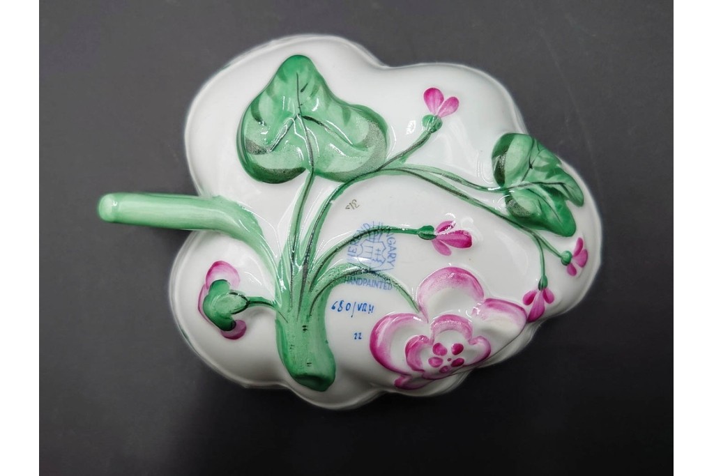 ハンガリー製　HEREND(ヘレンド)　オープンシュガー2点(フルーツアラカルト、ウィーンの薔薇)　ジャム・マーマレード(ヴィクトリア・ブーケ)　洋食器3点セット　(R-087296)