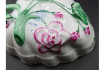 ハンガリー製　HEREND(ヘレンド)　オープンシュガー2点(フルーツアラカルト、ウィーンの薔薇)　ジャム・マーマレード(ヴィクトリア・ブーケ)　洋食器3点セット　(R-087296)