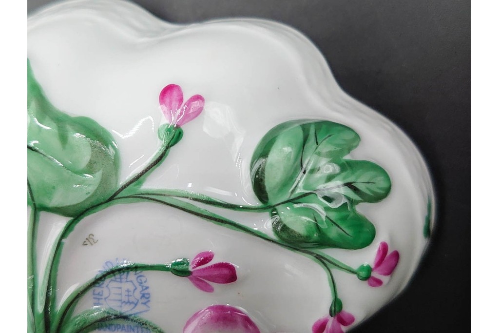 ハンガリー製　HEREND(ヘレンド)　オープンシュガー2点(フルーツアラカルト、ウィーンの薔薇)　ジャム・マーマレード(ヴィクトリア・ブーケ)　洋食器3点セット　(R-087296)