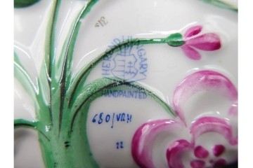 ハンガリー製　HEREND(ヘレンド)　オープンシュガー2点(フルーツアラカルト、ウィーンの薔薇)　ジャム・マーマレード(ヴィクトリア・ブーケ)　洋食器3点セット　(R-087296)