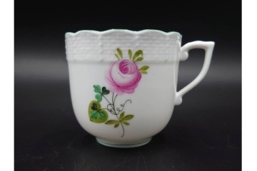 ハンガリー製　HEREND(ヘレンド)　ウィーンの薔薇　カップ&ソーサー3客・クリーマー・オープンシュガーのセット　(R-087297)